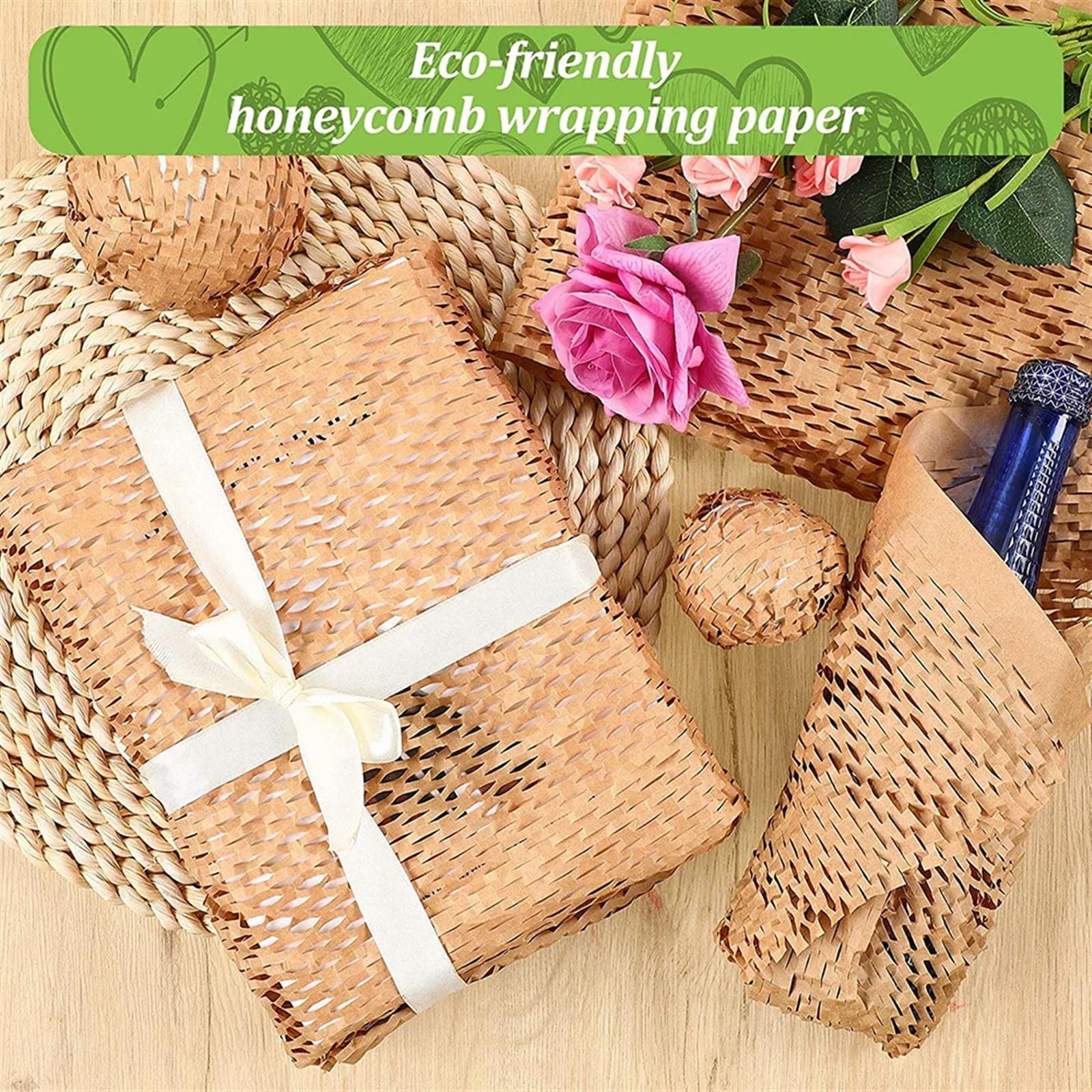 Papier do scrapbookingu, Papier jedwabny do pakowania prezentów, kwiatów, rękodzieła, papieru kraft(White30cmx1000cm)