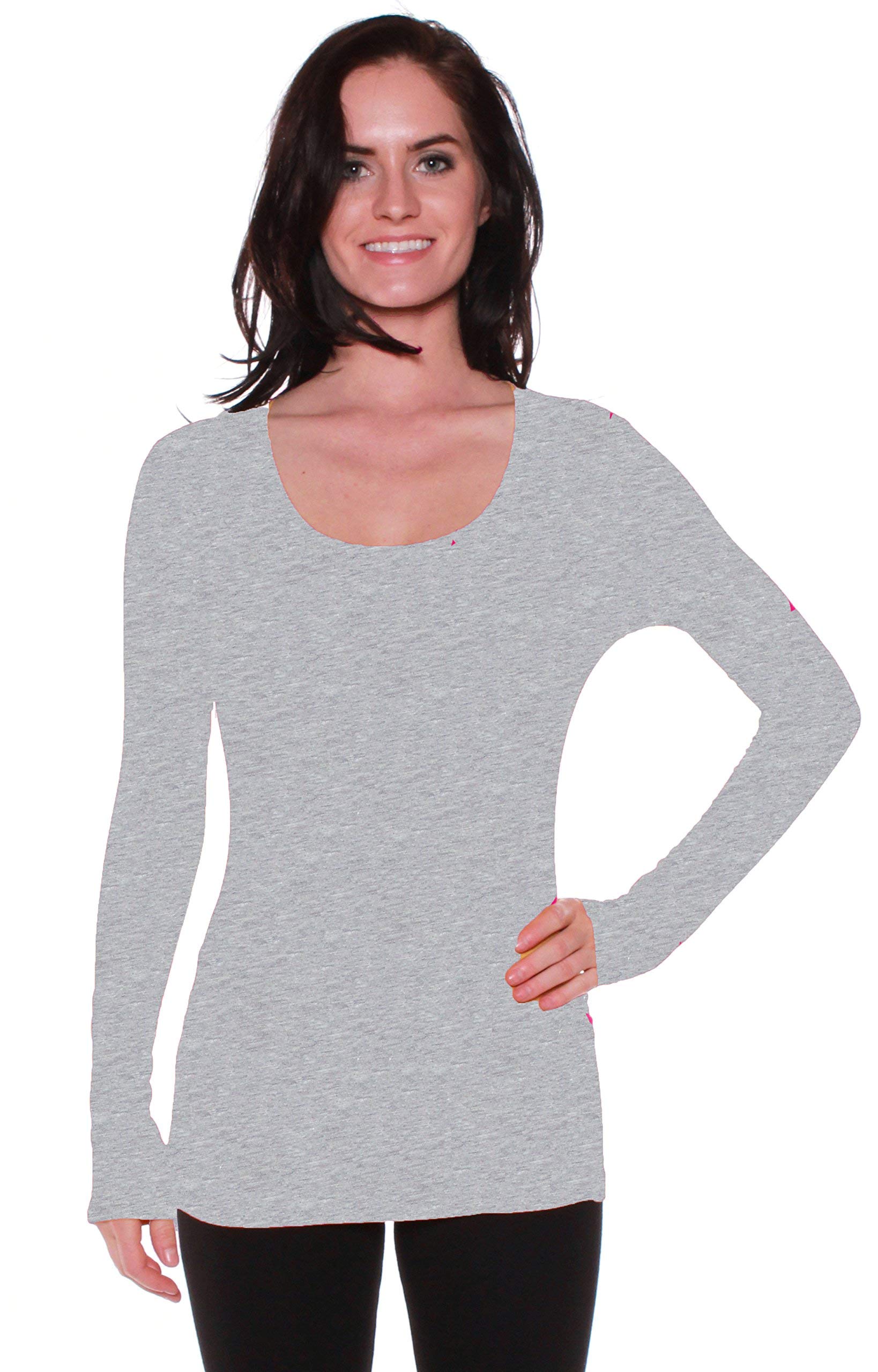 Active USAActive Basic Women's Basic Scoop Neck Tops