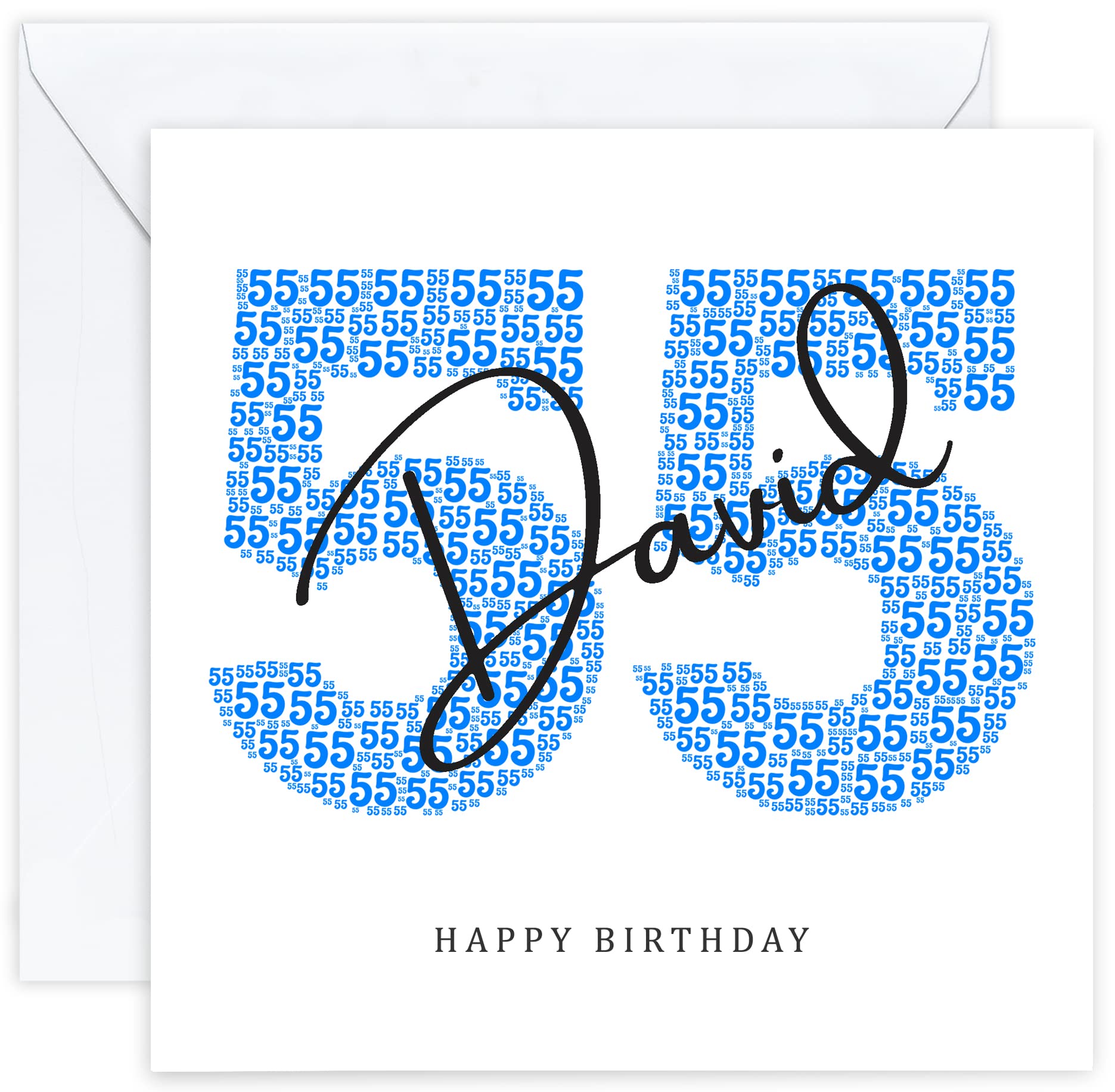 Personalised 55th Birthday Card - Fifty Fifth Birthday Card for Fifty Five 55 Year Old Men Dad Son Husband Father Uncle Brother Him (Age 55) โ image 1