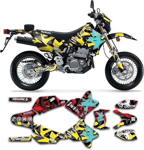 Miniatura 44 de Juego de calcomanías Kungfu Graphics personalizadas para Suzuki DRZ 400 SM Supermoto 1999, 2000, 2001, 2002, 2003, 2004, 2005, 2006, 2007, 2008,