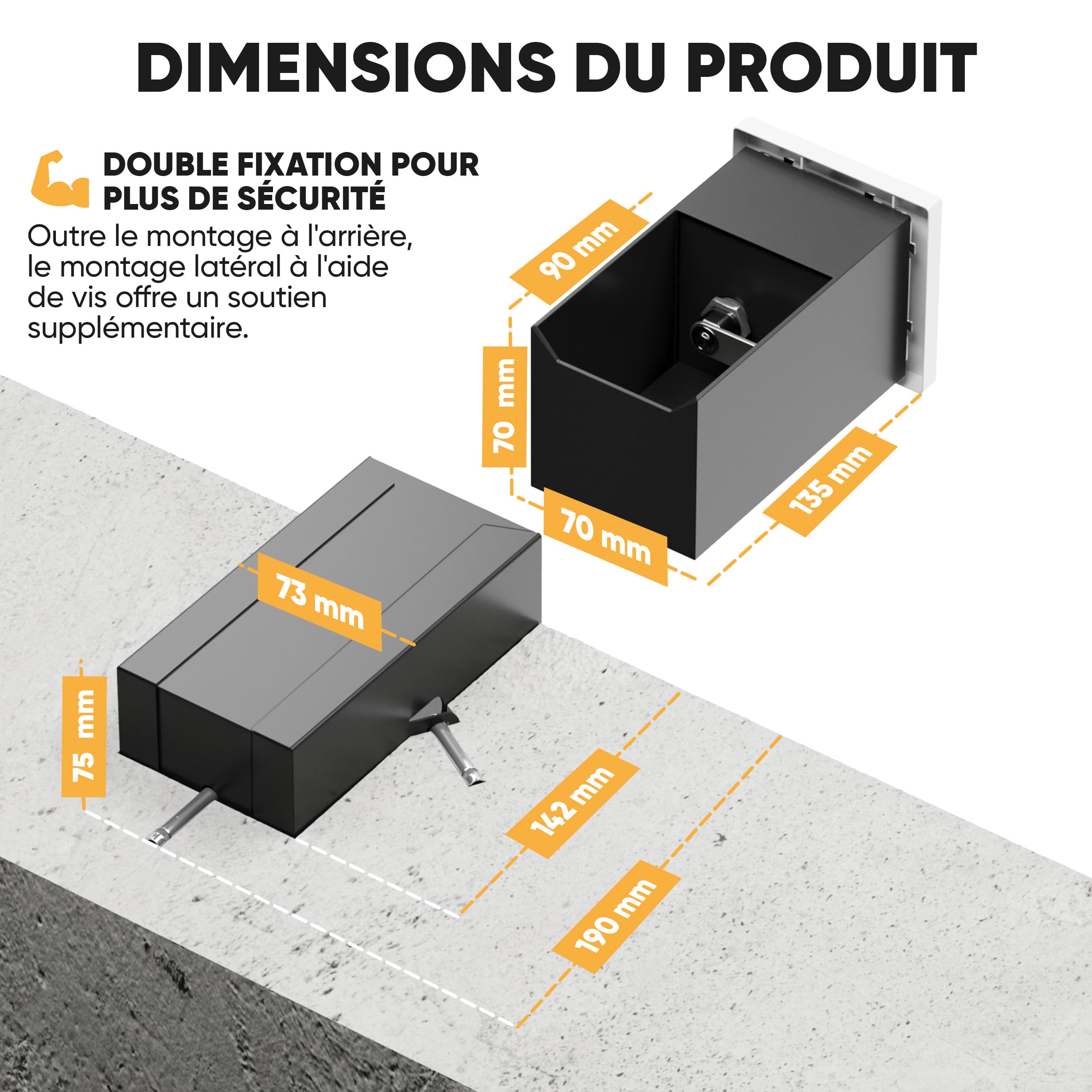 Elder Welder® Coffre Fort Compatible avec n'importe quelle simple prise | Prise Simple Schuko Authentique Incluse, Petit Coffre Fort Discret avec Cle, Mini Coffre Secret