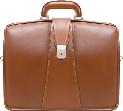 Mcklein USA Harrison, Top Grain Cowhide, 17 Leather Partners Laptop Briefcase, Brown
