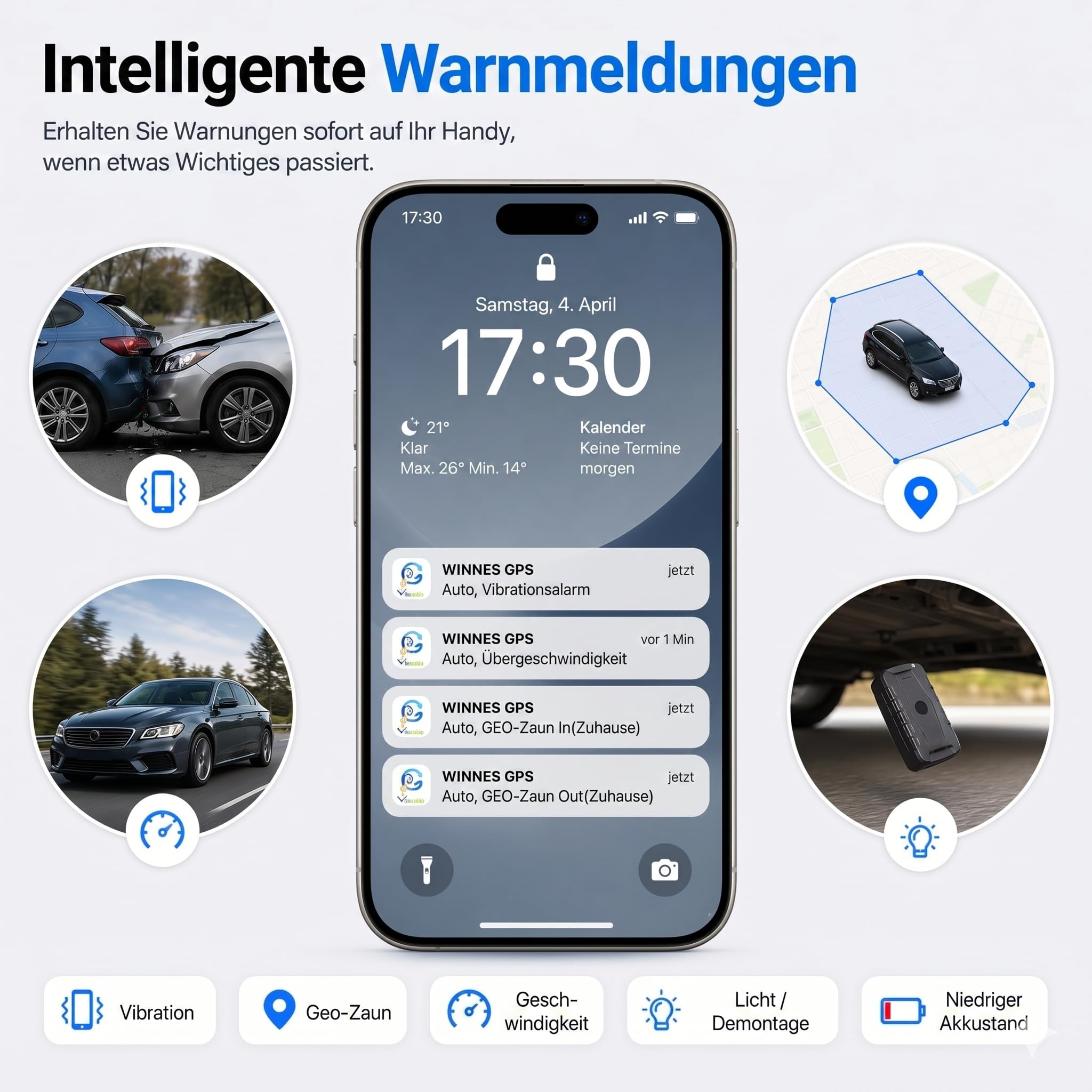 Winnes Localizzatore GPS per auto senza ABO, localizzatore GPS 4G con magnete, localizzazione in tempo reale tramite app, 20.000 mAh, con 240 giorni di standby, trasmettitore GPS per auto, moto