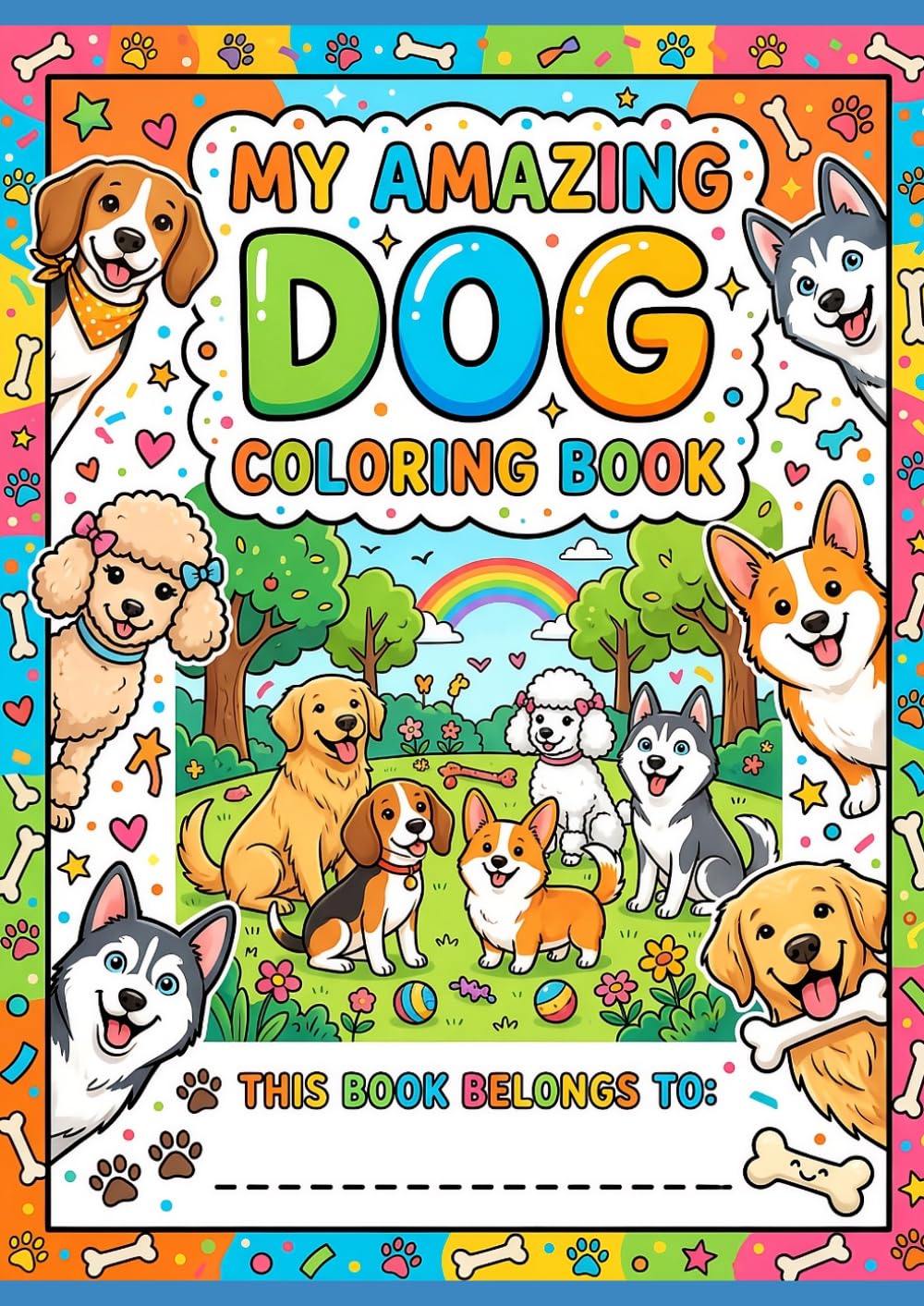 Colouring Book of Dogs: Discover what each dog was born to do! (My Amazing Colouring Book)