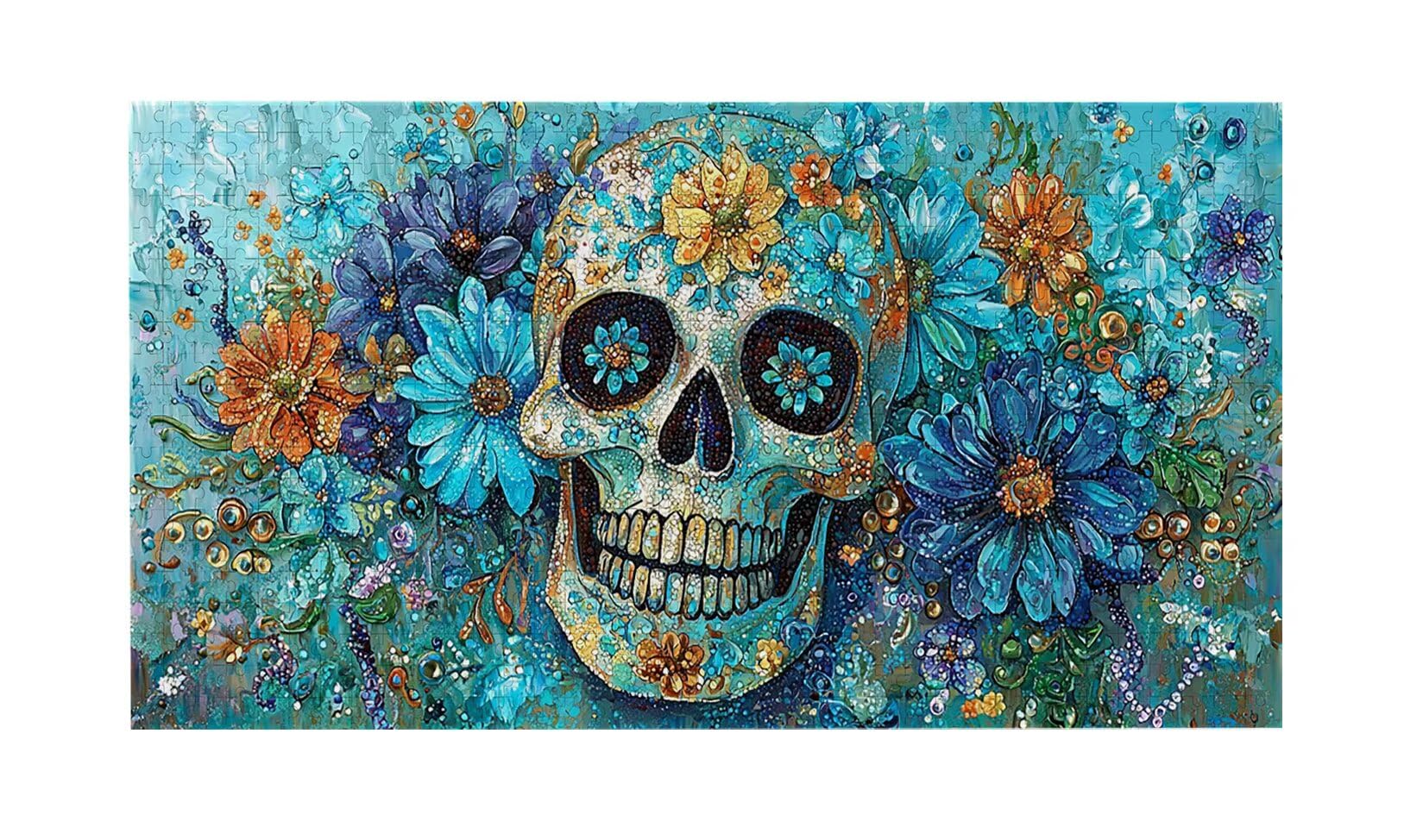 Kwiaty szkieletu - Puzzle 900 sztuk dla dorosłych - Puzzle DIY, kreatywna rozrywka, sztuka nowoczesna, klasyczne puzzle dla dorosłych i młodzieży w wieku 12 lat, pomysł na prezent dla mężczyzn i