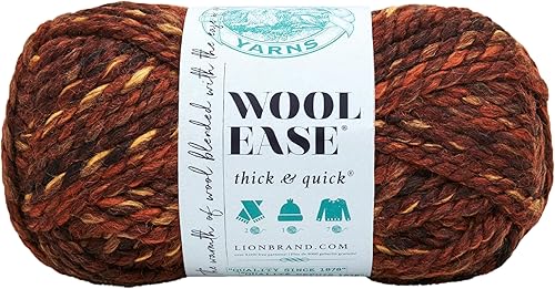 Vista 231 de Lion Brand Yarn Wool-Ease Thick & Quick Yarn - 318.2 ft, Graphite Grafito