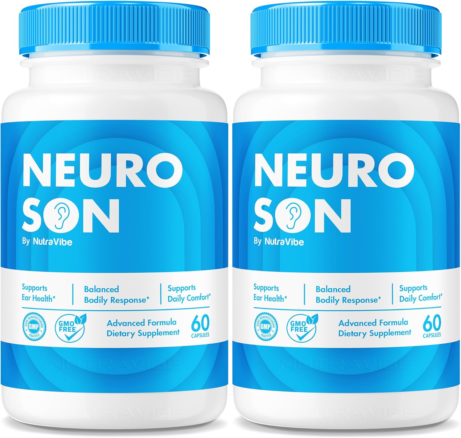 (2 Pack) NeuroSon – Daily Hearing Health Support with a Clean, Natural Ingredients for Ear Health, Auditory Comfort & Inner Balance | Easy-to-Swallow NeuroSon Pills for Everyday Use (120 Capsules)