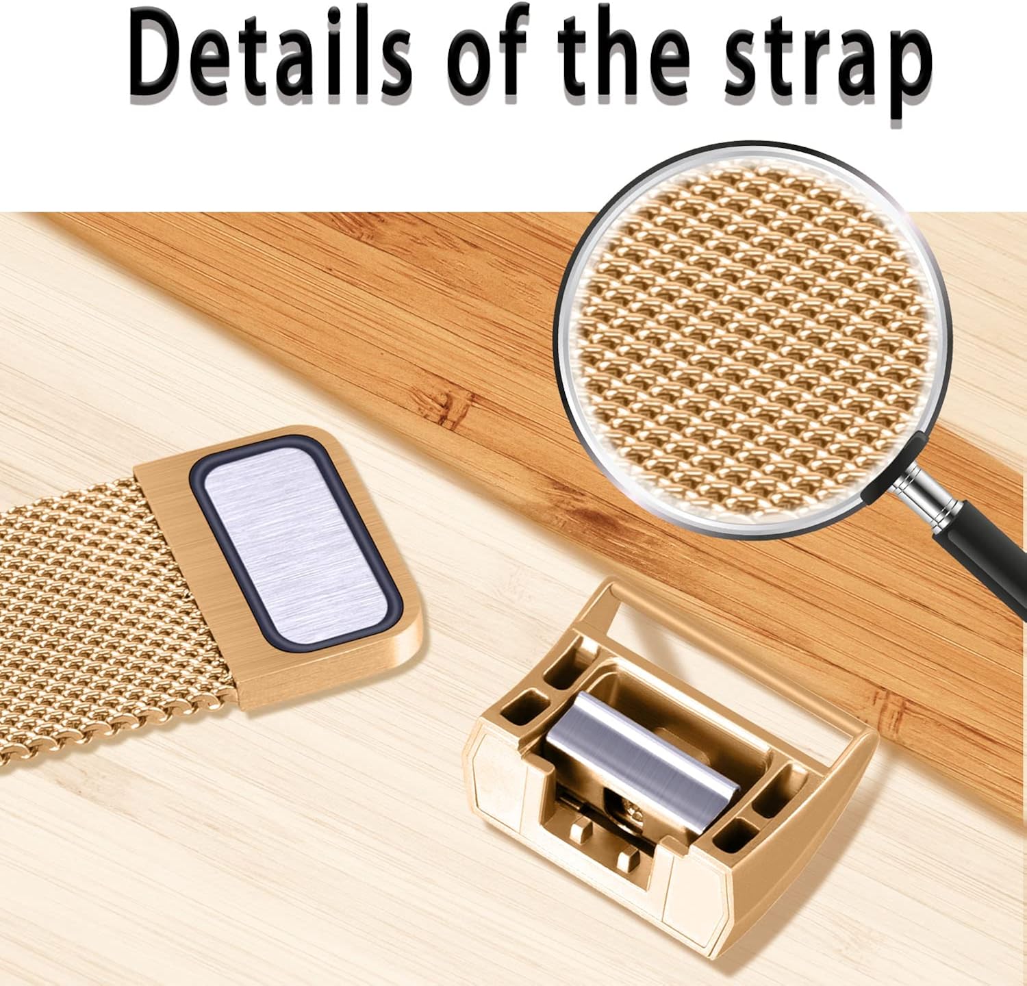 VANCLE Metal band Compatible with Fitbit Charge 2 Bands for Women Men, Stainless Steel Mesh Breathable Wristband with Adjustable Magnet Clasp for Fitbit Charge 2 band