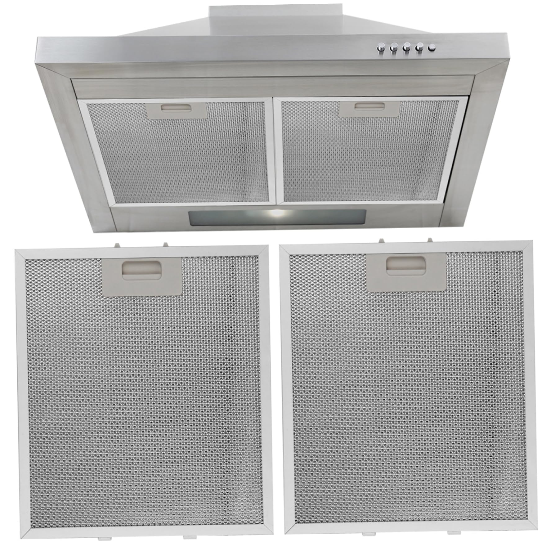 AwnsIMfreien Cooker Hood Filters, 2PCS Cooker Hood Filter Replacement 267×305×9mm 5-Layer Filters Mesh Aluminum Mesh Kitchen Extractor Fan Filter