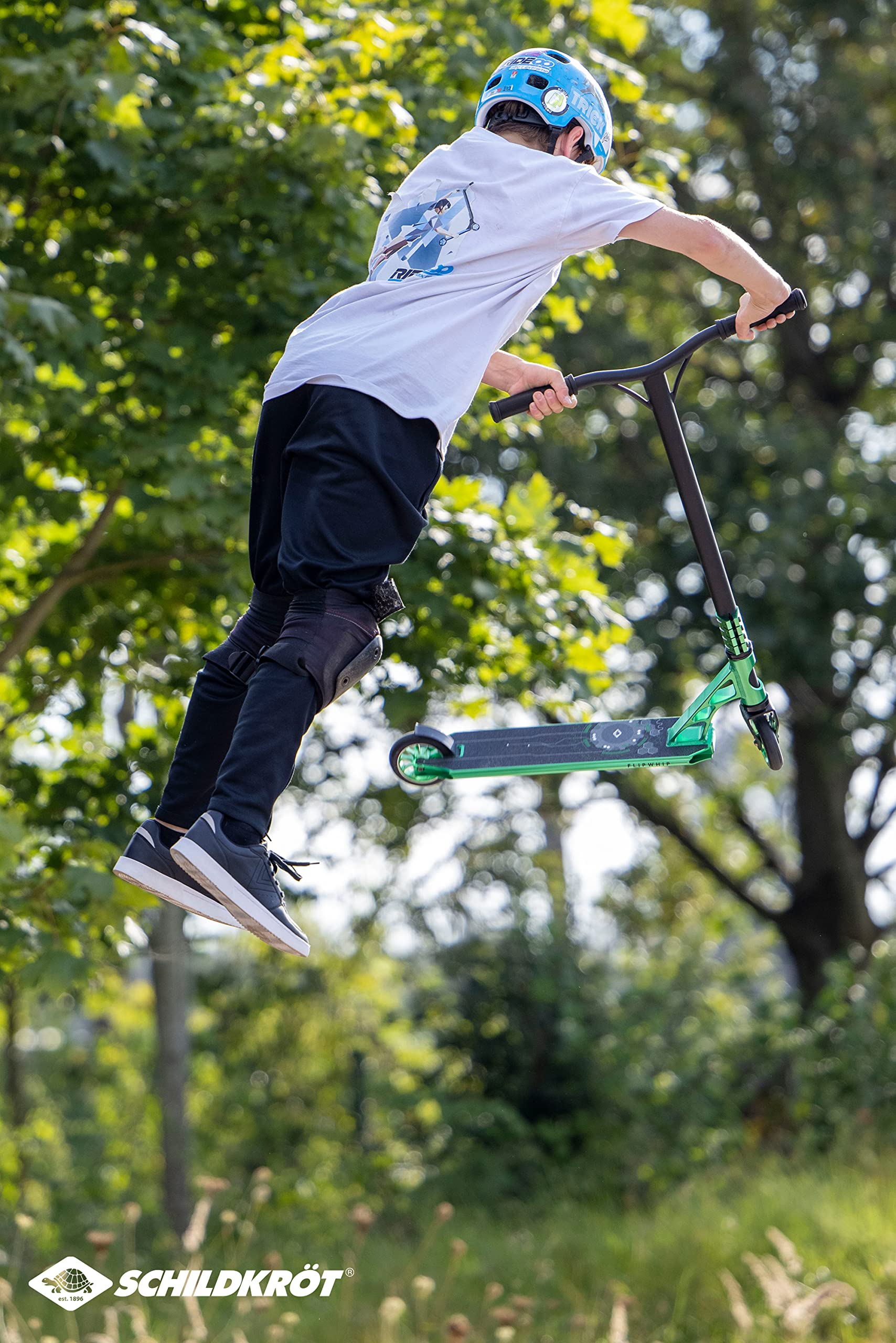 Schildkröt Stunt Scooter Flipwhip, Trottinette Premium avec Compression HIC et Jante en Aluminium, Roues en PU de 110 mm