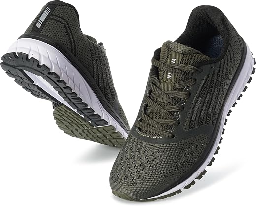 Supportive men's running shoes with cushioned soles positioned beside a home treadmill before an indoor run.