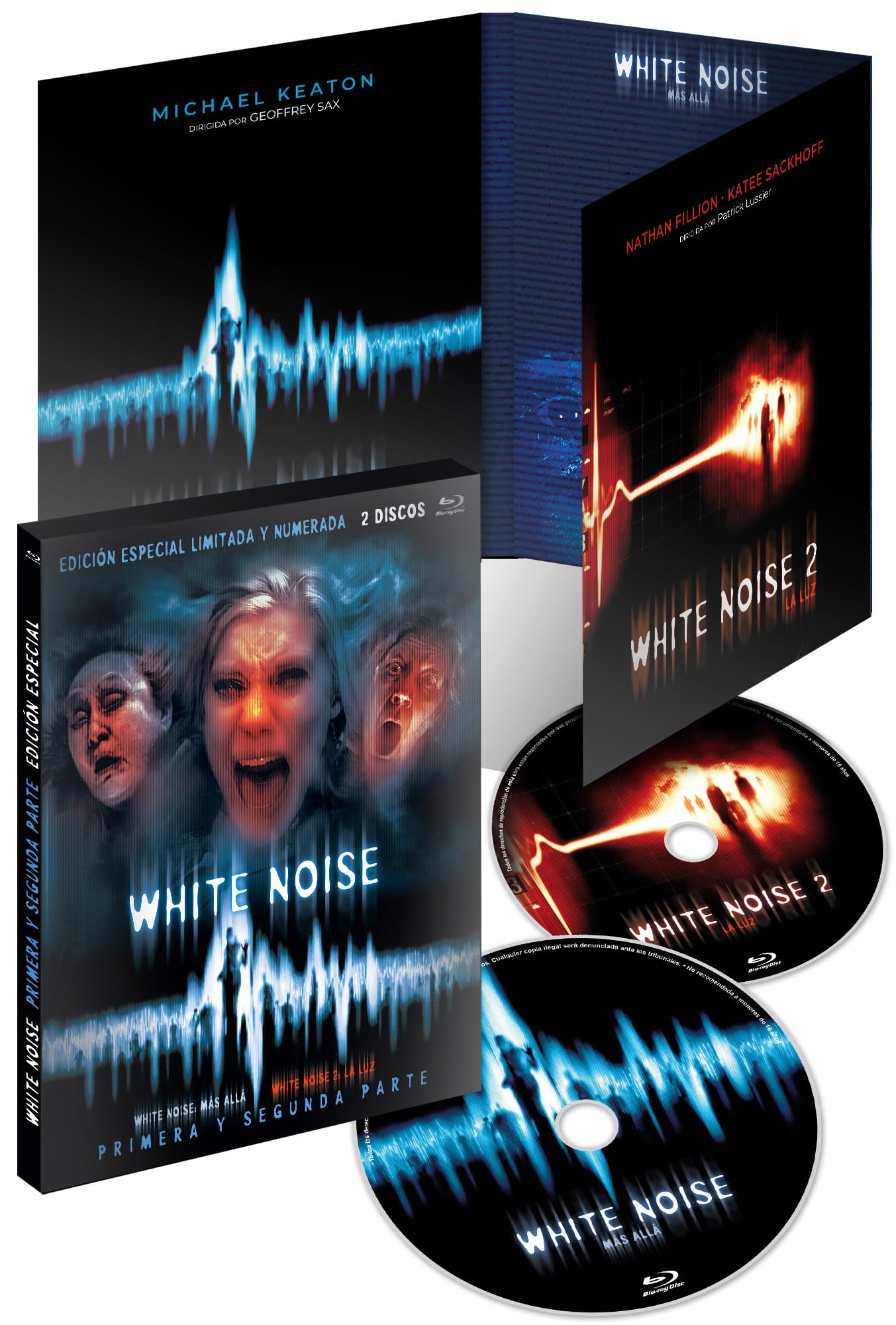 Digipack White Noise 1 y 2 pack doble Blu-ray con estuche desplegable y numeración limitada