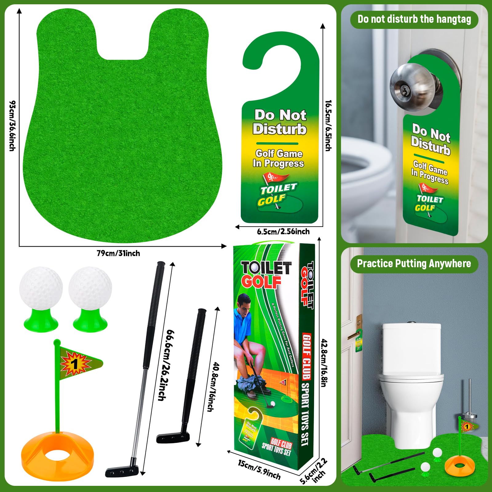Pipihome Golf da Bagno Minigolf Regalo Uomo