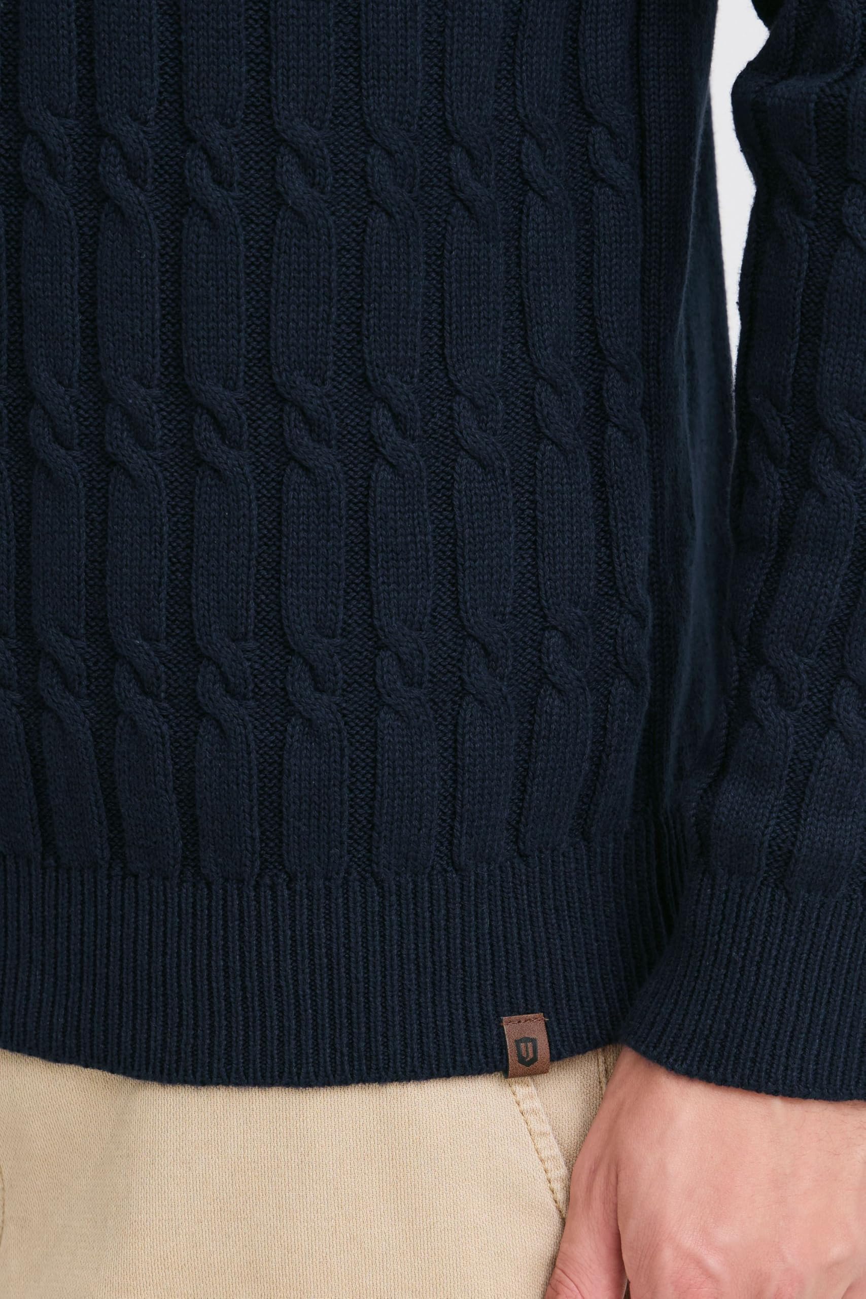Indicode IDPaulo Herren Strickpullover Troyer Grobstrick Pullover