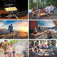 Vista 5 de Mango largo portátil – Sandwichera caliente – Ideal para acampar al aire libre, sándwich de fogata y hobo, sartén para desayuno