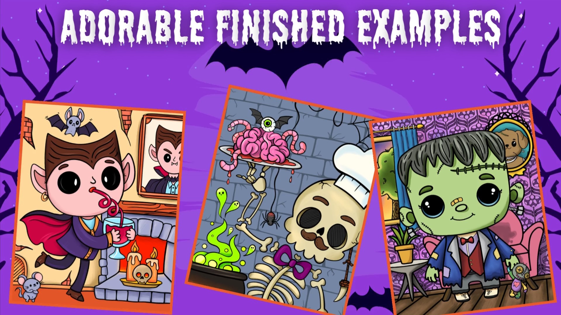 Image of Hauntingly Happy Coloring: Creepy Kawaii Designs to Bring to Life (Design Originals) Coloring Book for All Ages with Disturbing Little Creatures So Creepy, They're Cute - Ghosts, Vampires, and More