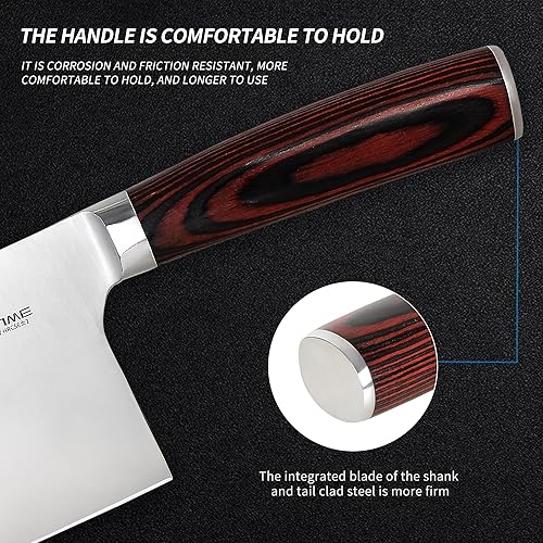 Miniatura 5 de styleonme Cuchillo, cuchillo de cocina, cuchillo de chef, cuchillo de cocina afilado de acero de alto carbono forjado a mano, adecuado para carne,