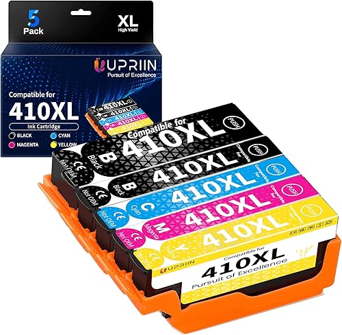 UPRIIN Cartucho de tinta remanufacturado 410XL de repuesto para Epson 410XL Multipack Cartucho de tinta para Expression XP-830 XP-640 XP-530 XP-630