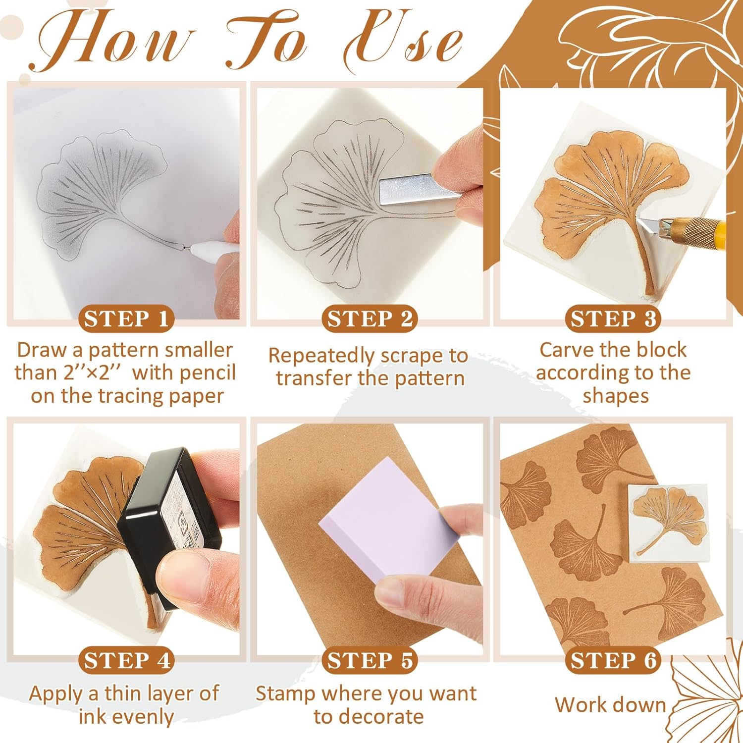 Frienda 24 Pcs 2" x 2" Rubber Carving Blocks Linoleum Blocks for Printmaking, Stamp Making, DIY Crafting, Scrapbook, Painting, Soft and Easy to Carve (Multicolor)