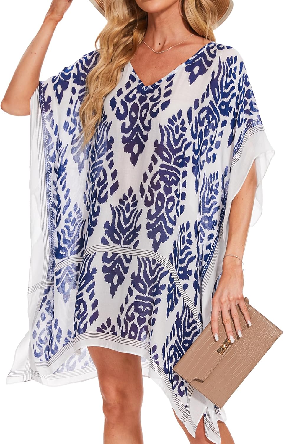 Breezy Lane Women's Beach Cover Up Swimsuit Coverups Kaftan for Bathing Suit Vacation Summer Resort Wear - Image 3