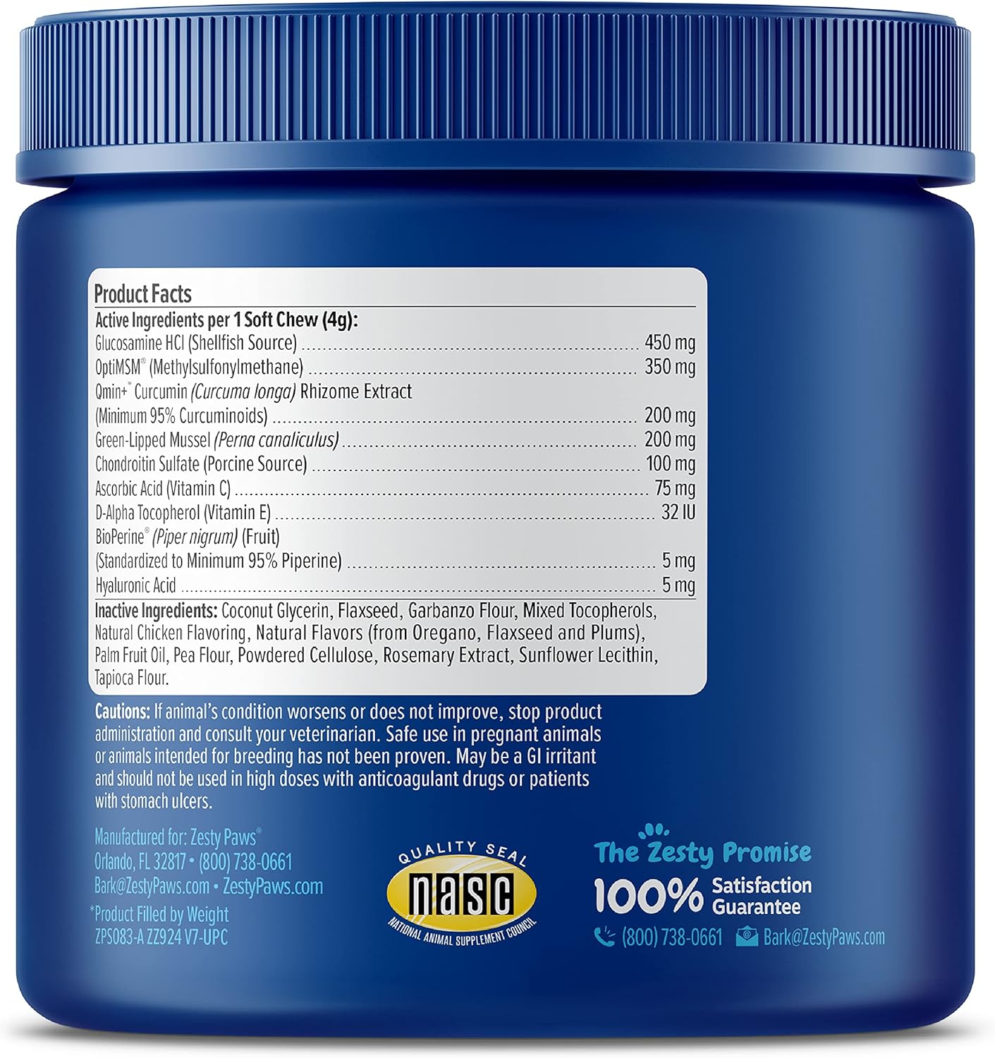 Zesty Paws Senior Advanced Glucosamine for Dogs - for Hip & Joint Support - Chondroitin, Turmeric Curcumin & MSM - Mobility Supplement with Green Lipped Mussel & Hyaluronic Acid - 90 Bites : Pet Supplies