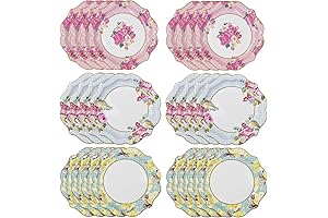 Amusing Vintage Paper Plates for Mothers Day Table Decoration