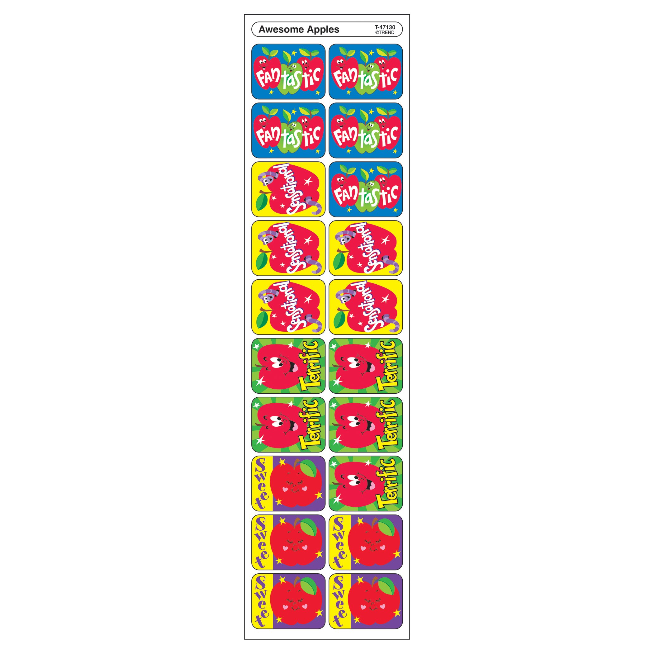Trend Enterprises Inc. Applause Stickers Awesome 100/Pk Apples Acid-Free