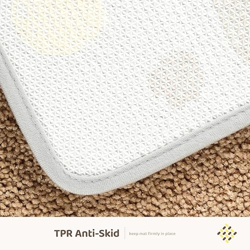 Miniatura 7 de Molesun Lindo tapete de baño de oso, tapete de ducha suave de microfibra de felpa, divertido tapete de baño grueso y esponjoso, absorbente de agua,