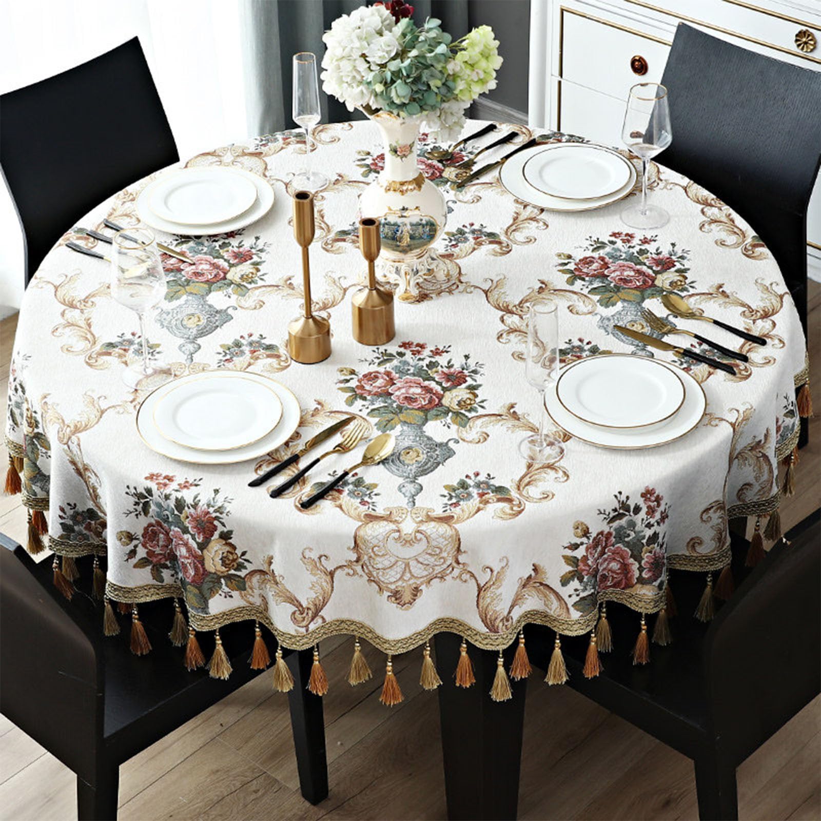 Nappe ronde lavable EleNappe finies les taches dans la cuisine
