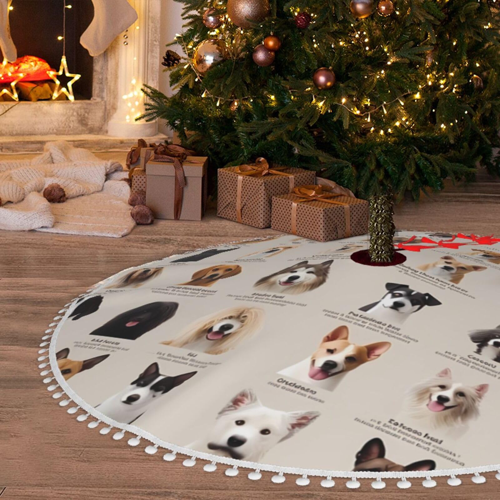 Tapis de sapin de Noël imperméable et élégant pour décoration de ferme de vacances