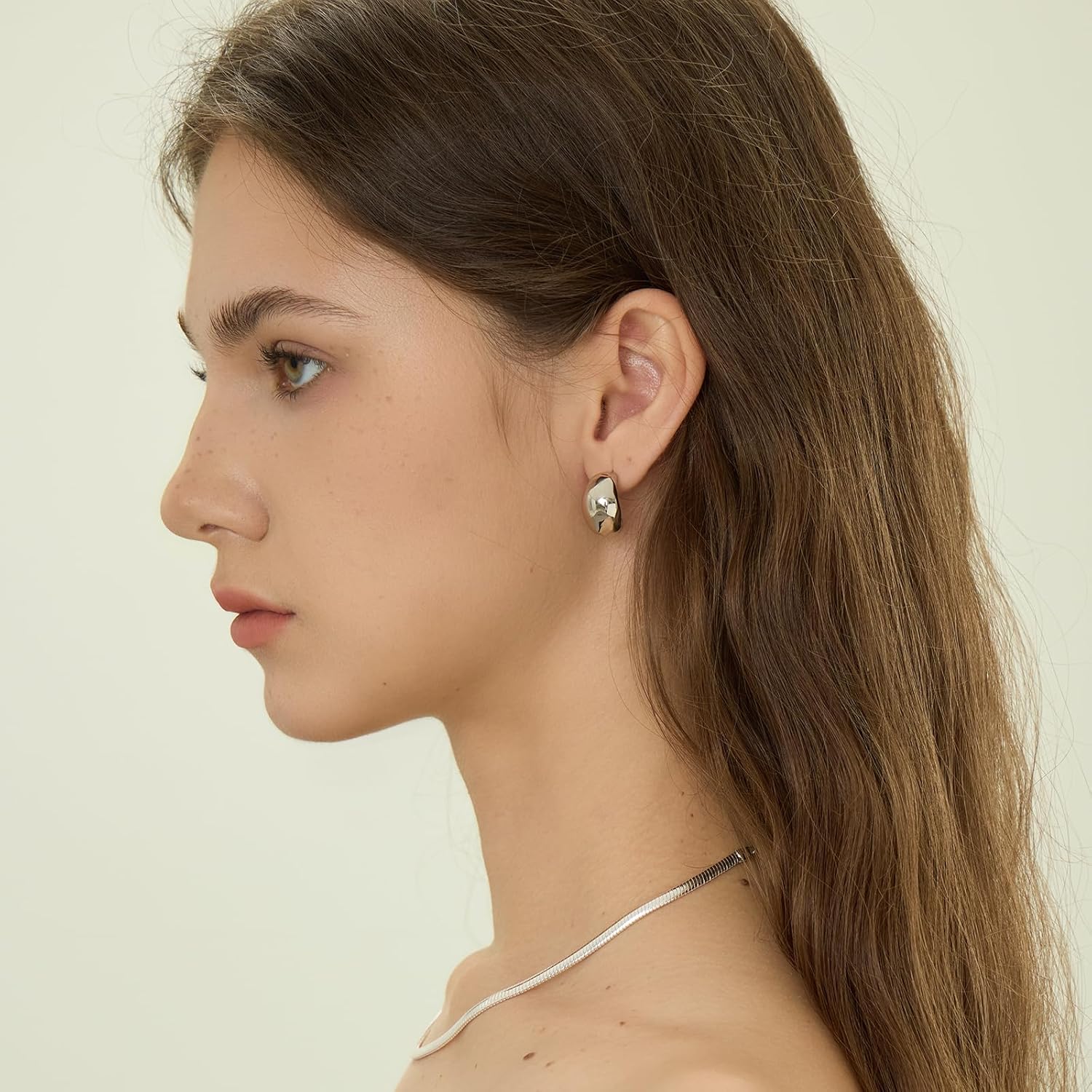 ARSIS Mix & Match Gold Huggie Hoop Earrings for Women, 18K Gold-Plated, 925 Sterling Silver Posts, Organic Design, Hypoallergenic Lightweight Jewelry Gift for Mother's Day, Wife，Birthday