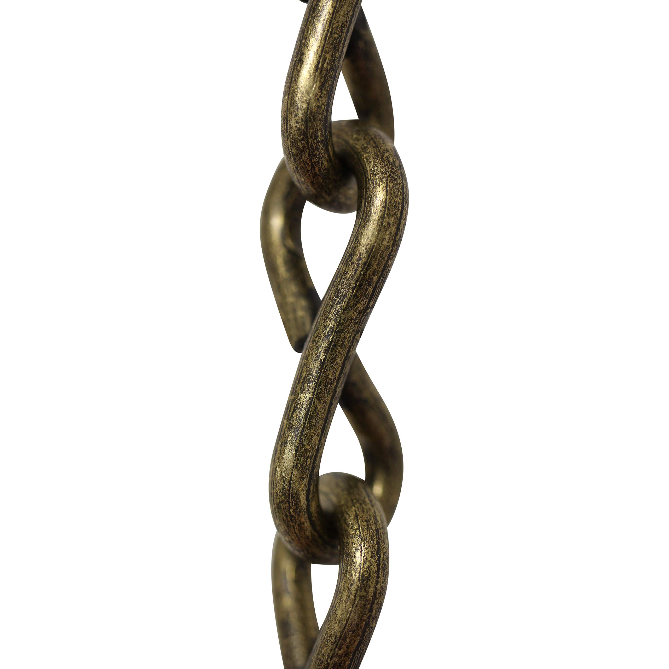 RCH Hardware CH-S50-06-AB Steel Basket Chain 5 Gauge, Antique Brass (1 Foot)