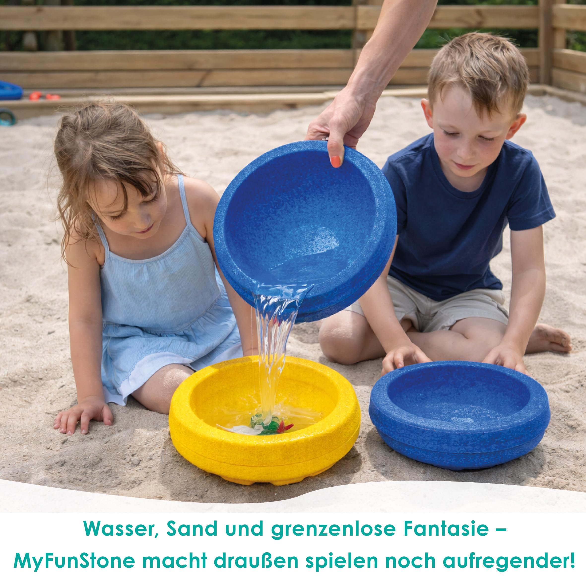 Generisch MyFunStone Balancier Steine Rund, 6 Stück, Motorikspielzeug für Kinder ab 1 Jahr, Kletter und Balance Training