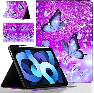 Pudazvi iPad Air 5th/4th Generation Case,iPad Air 10.9 2022 Case,Ultra Slim Multi-Angle Viewing with Auto Wake/Sleep Case for iPad Air 5th/4th Generation 10.9 Inch 2022/2020,Butterfly 04