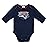 NFL New England Patriots 2 Pack Long Sleeve Bodysuit, grey/blue New England Patriots, 18M