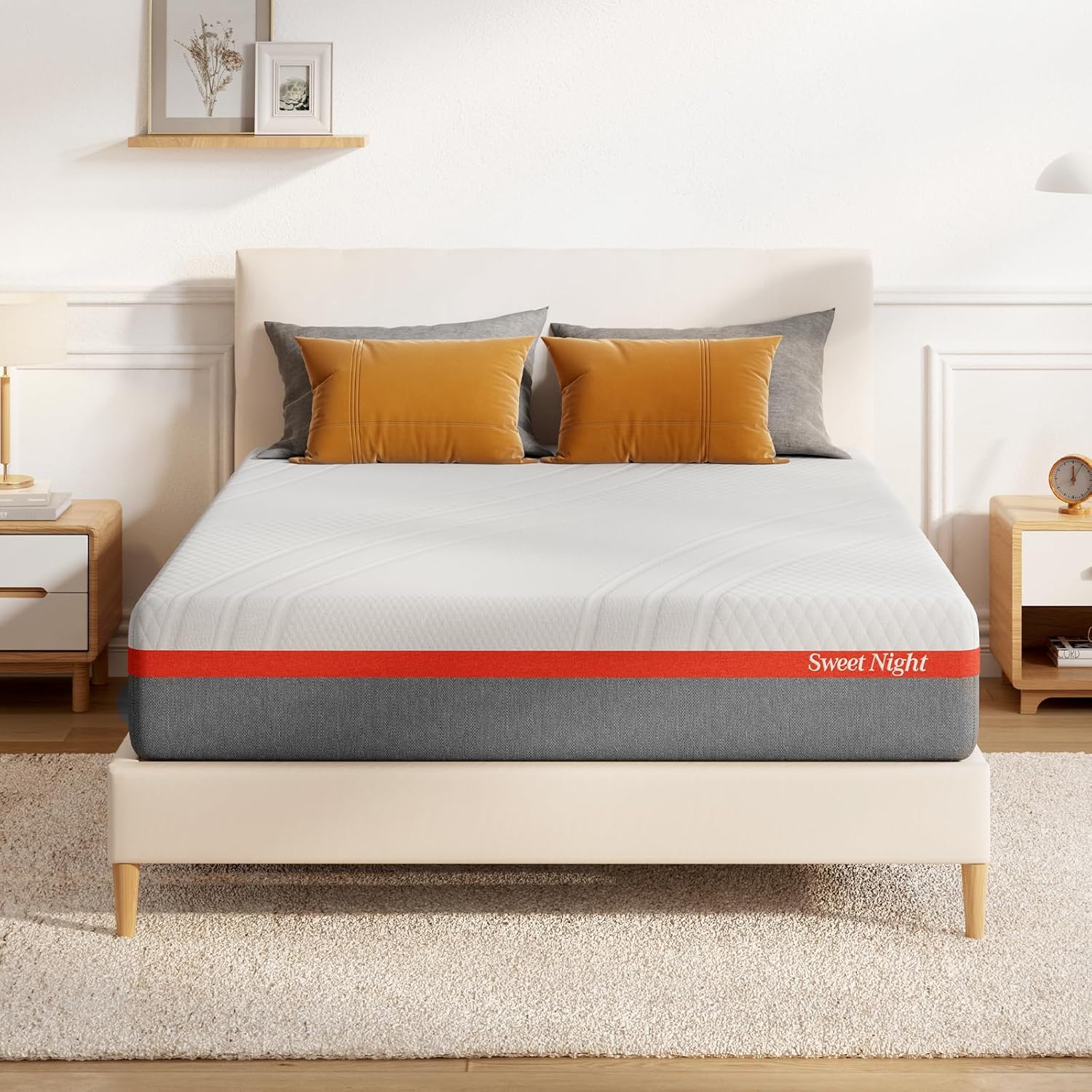 Sweetnight King Mattress, 12 Inch Gel Memory Foam Mattress
