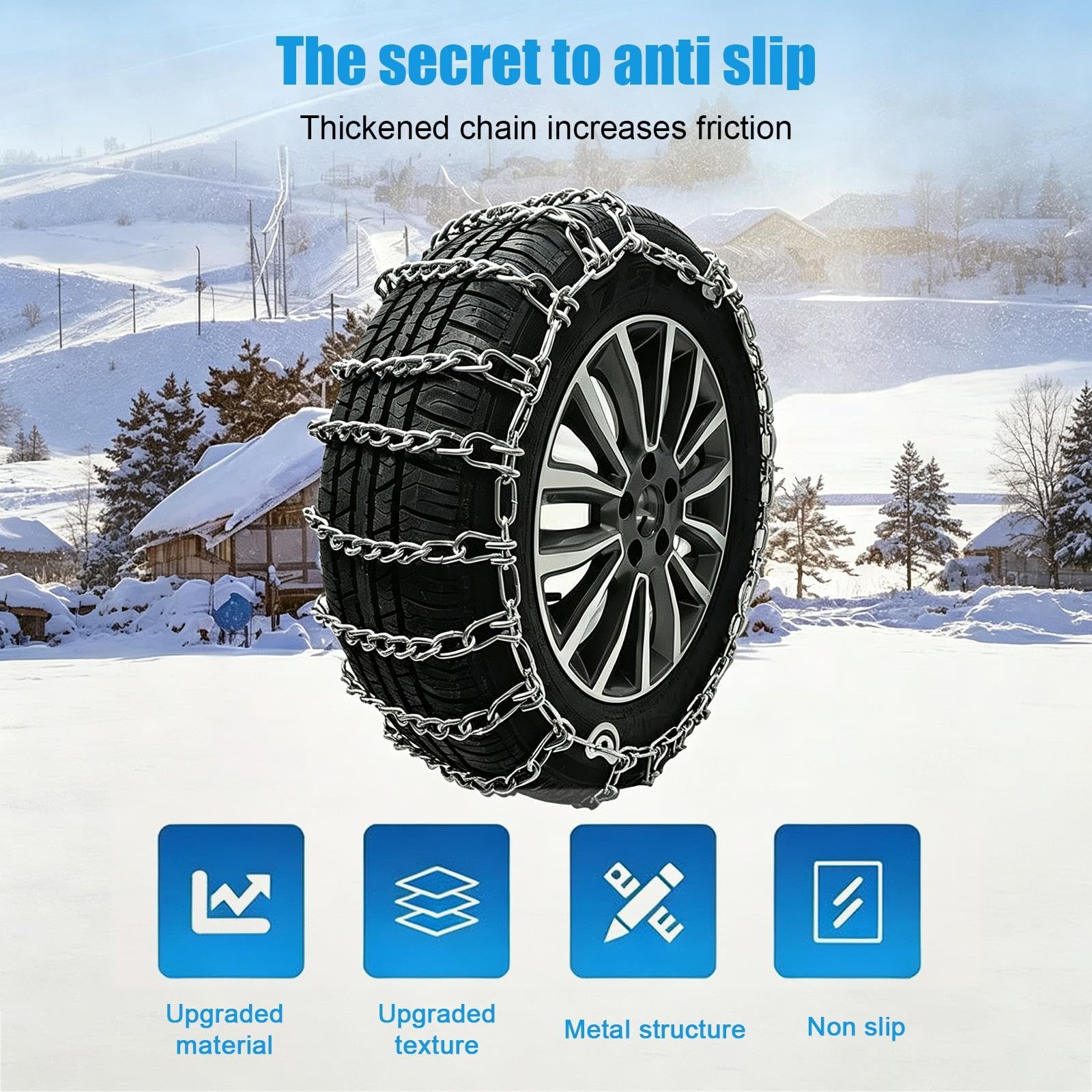 Cadena Nieve Coche, Cadenas para Neumáticos de Nieve