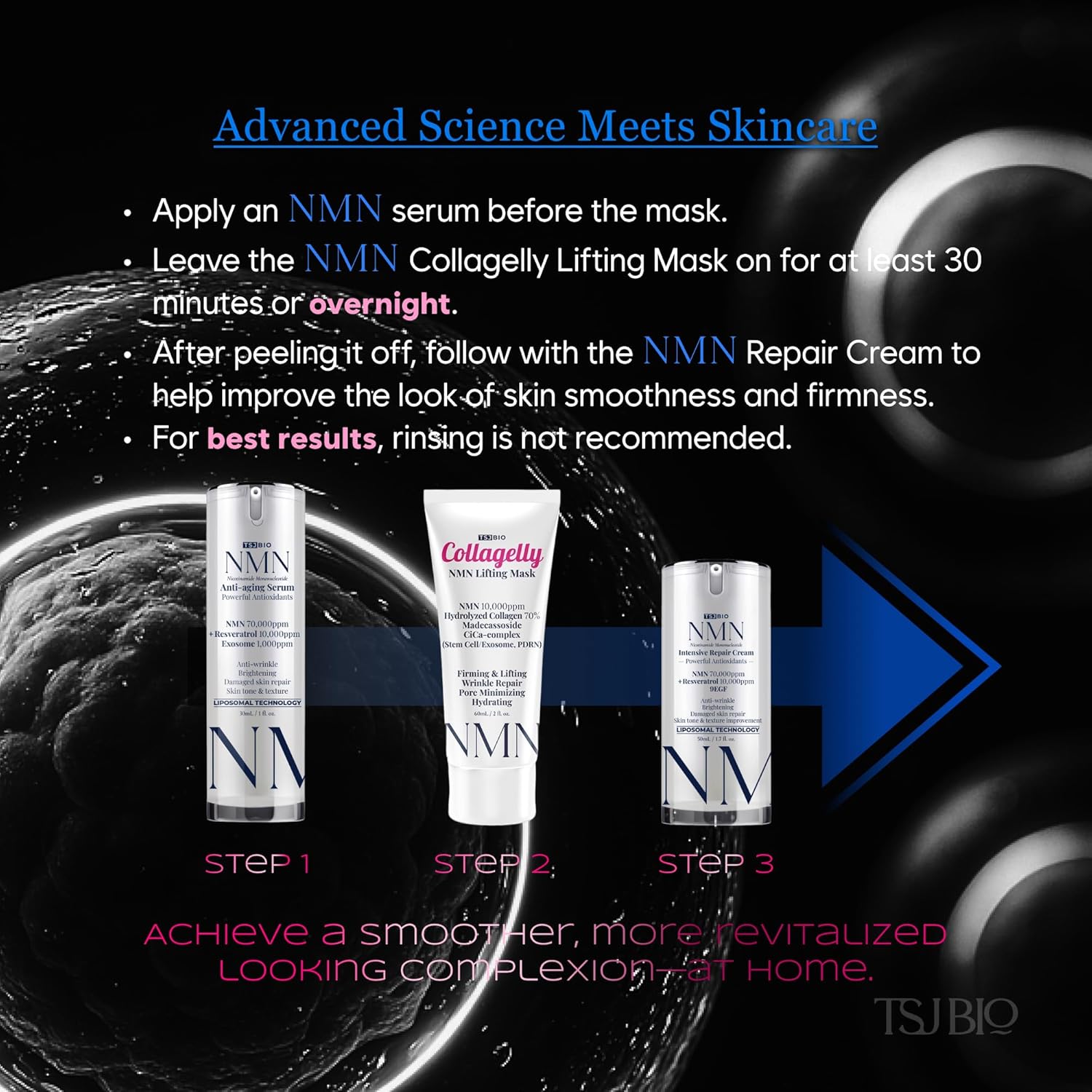 NMN Radiance Renewal Serum - Professional Grade Skincare with NMN 70,000PPM, Resveratrol & Exosome Complex (1.01 fl oz) - Image 7