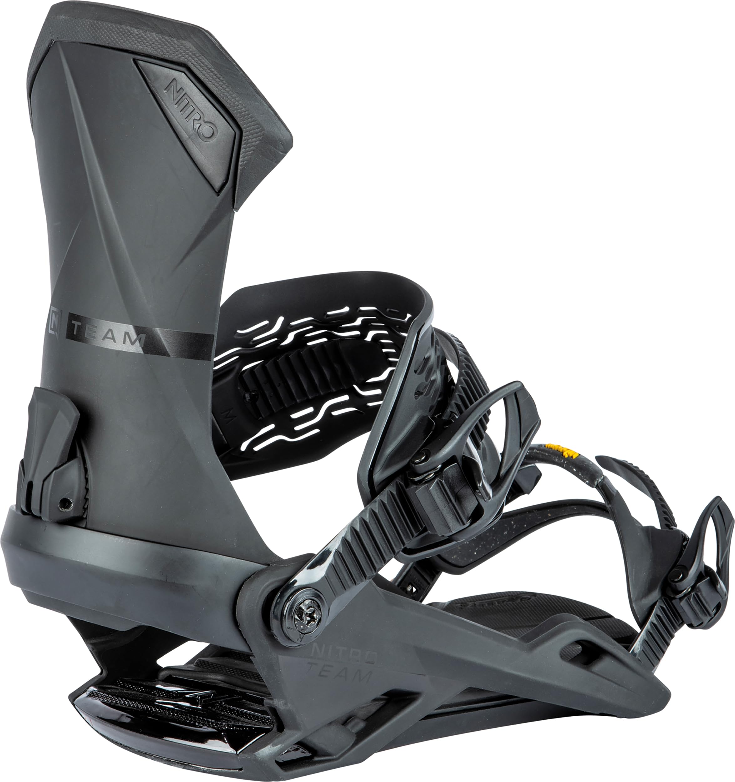 Nitro Team Binding Mens Snowboard Bindings, Ultra Black, Medium