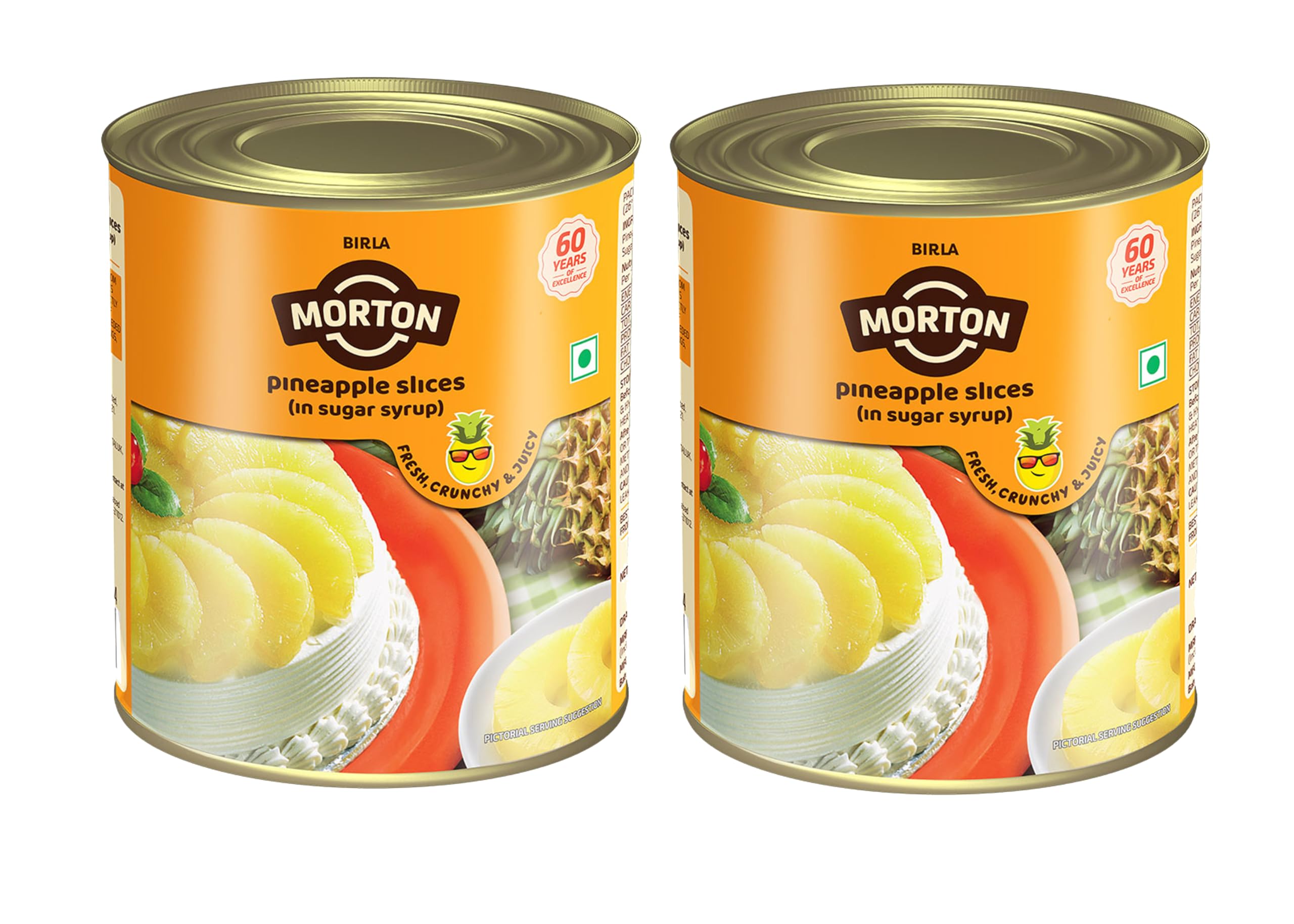 MORTON Canned Pineapple Slices | Canned Fruits | IN Suger Syrup | Crunchy & Juicy | Tasty & Healthy - 850gm (Pack of 2)-image-20
