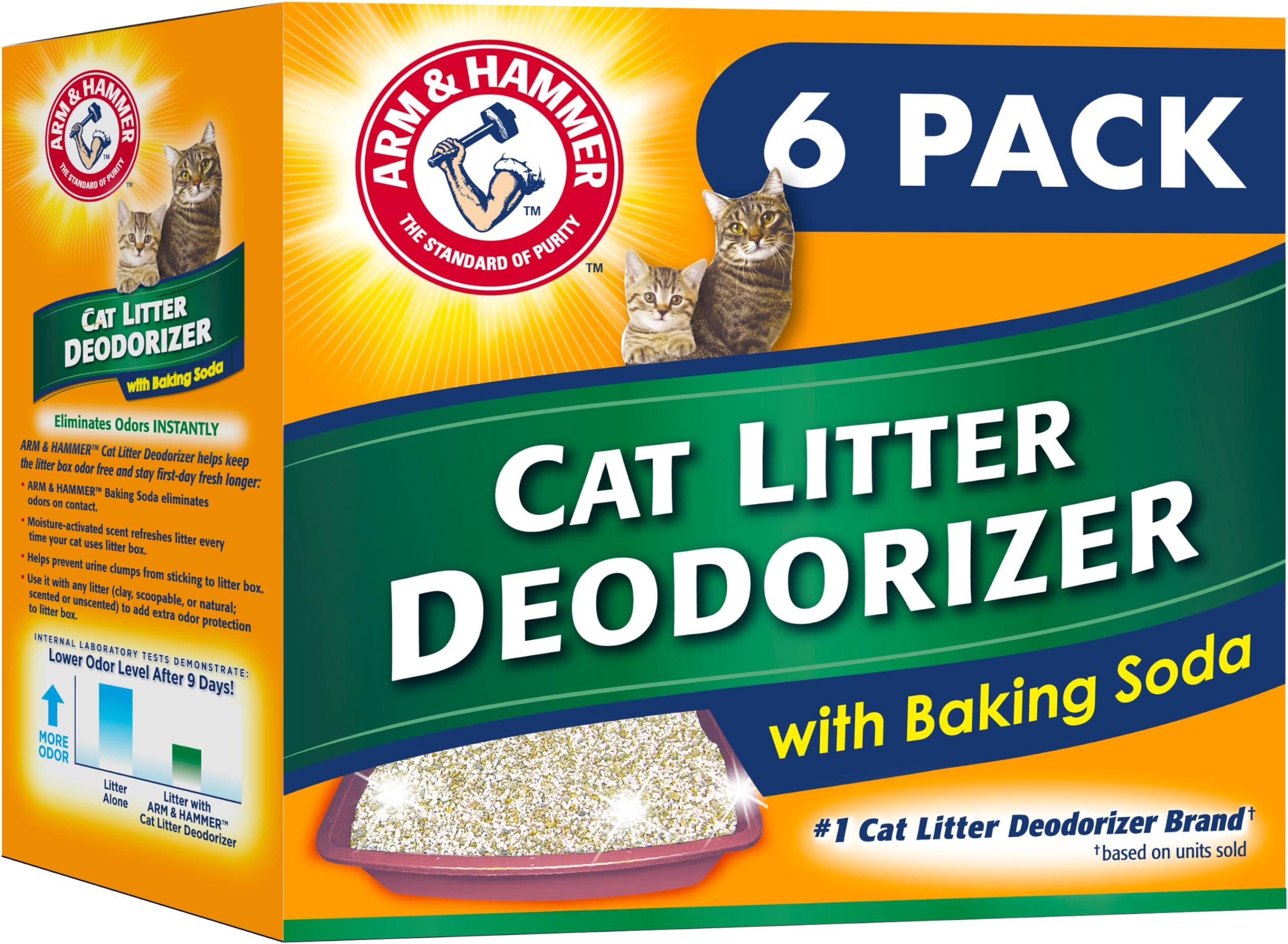 Cat Litter Deodorizer Double Duty, 20 oz, 6 Pack