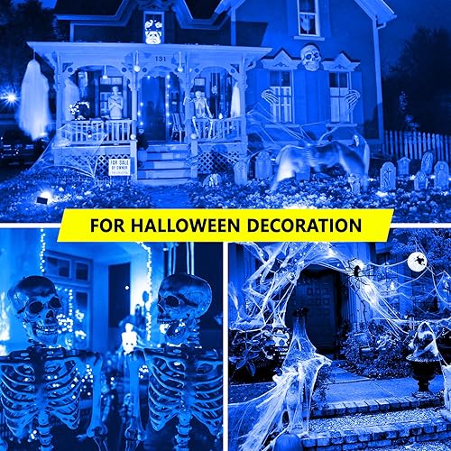 Miniatura 6 de Paquete de 2 bombillas LED azules A19, 120 V, E26, luces LED azules de Navidad, 9 W, reemplazan hasta 100 W, bombillas de colores regulables para el