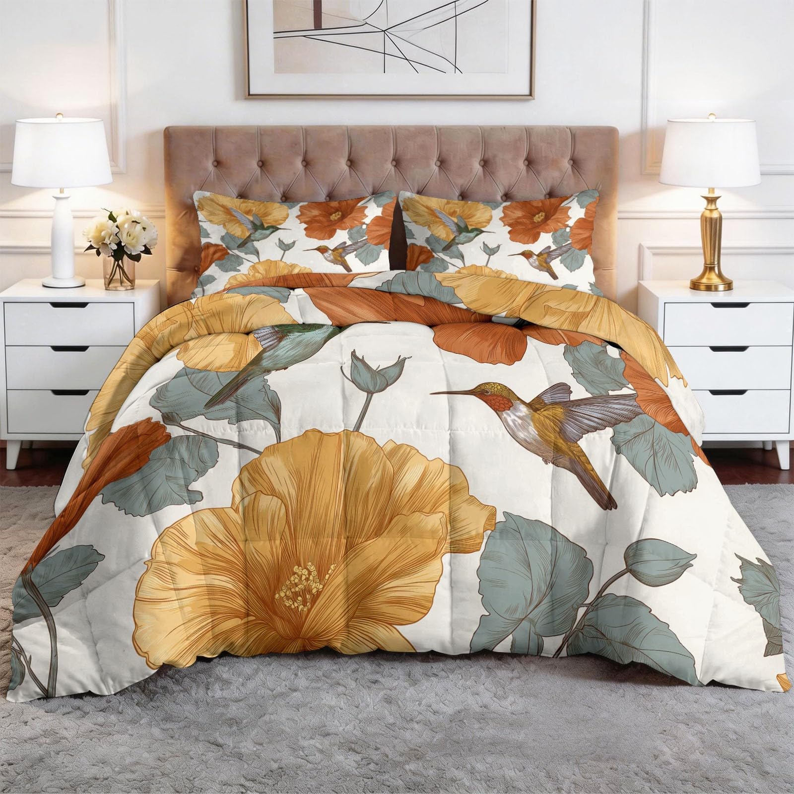 Piumone alternativo per letto super king size, piumone trapuntato reversibile per tutte le stagioni, traspirante, leggero, anallergico e lavabile in lavatrice (260 x 220 cm, bianco)