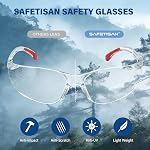 Safety Verres en vrac, 24 Les paires, c'est clair ANSI Z87.1 Vêtements protecteurs avec UV Protection, rayure et résistance à l'impact pour la construction, travail de laboratoire, tampons de nez de tir, temples rouges doux d'objectif clair