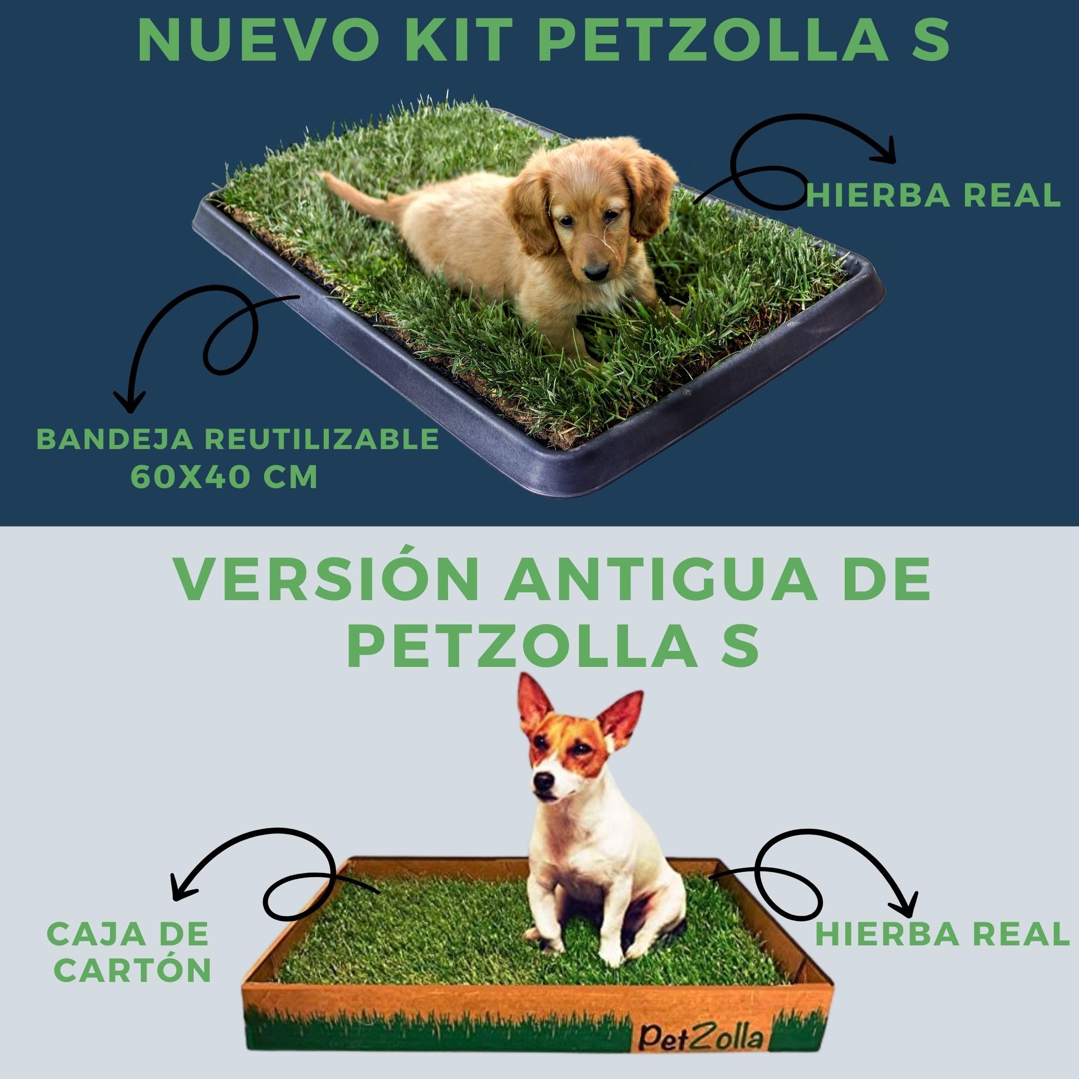 Petzolla – Cama para animales ecológica de césped real