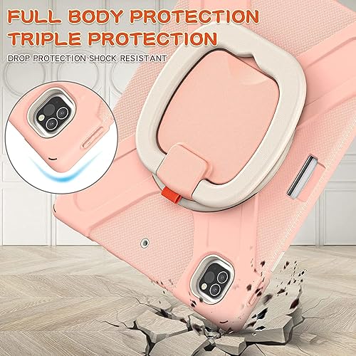 Vista 204 de Funda para iPad (A16) de 11 pulgadas 2025, Aslo para iPad 10 de 10.9 pulgadas 2022, funda resistente a prueba de golpes, soporte giratorio, soporte