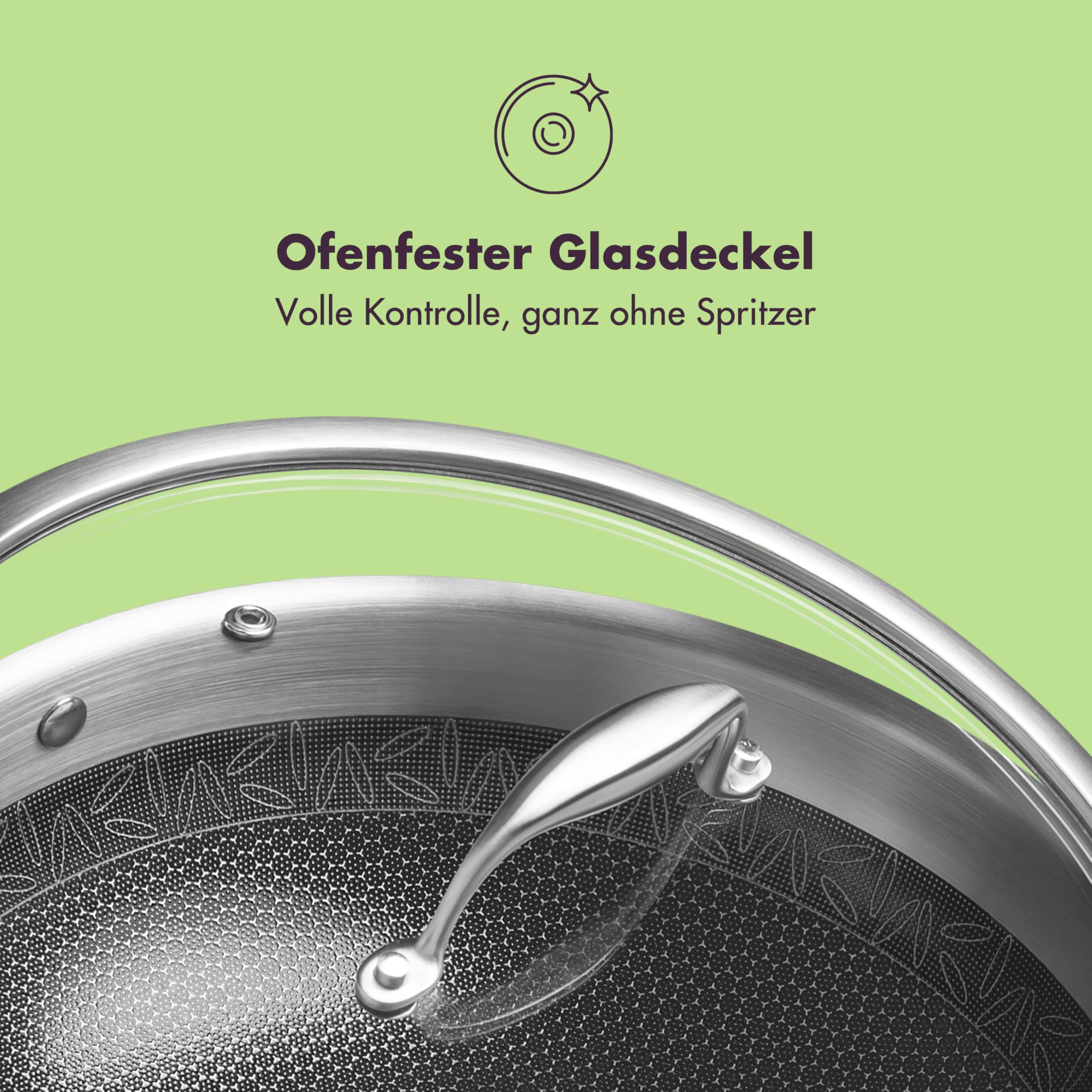 Reishunger Premium Edelstahl Wok – 28 cm Durchmesser – mit keramischer Antihaft-Beschichtung – Frei von PFAS, PFOA und PTFE – Für alle Herdtypen & den Backofen geeignet