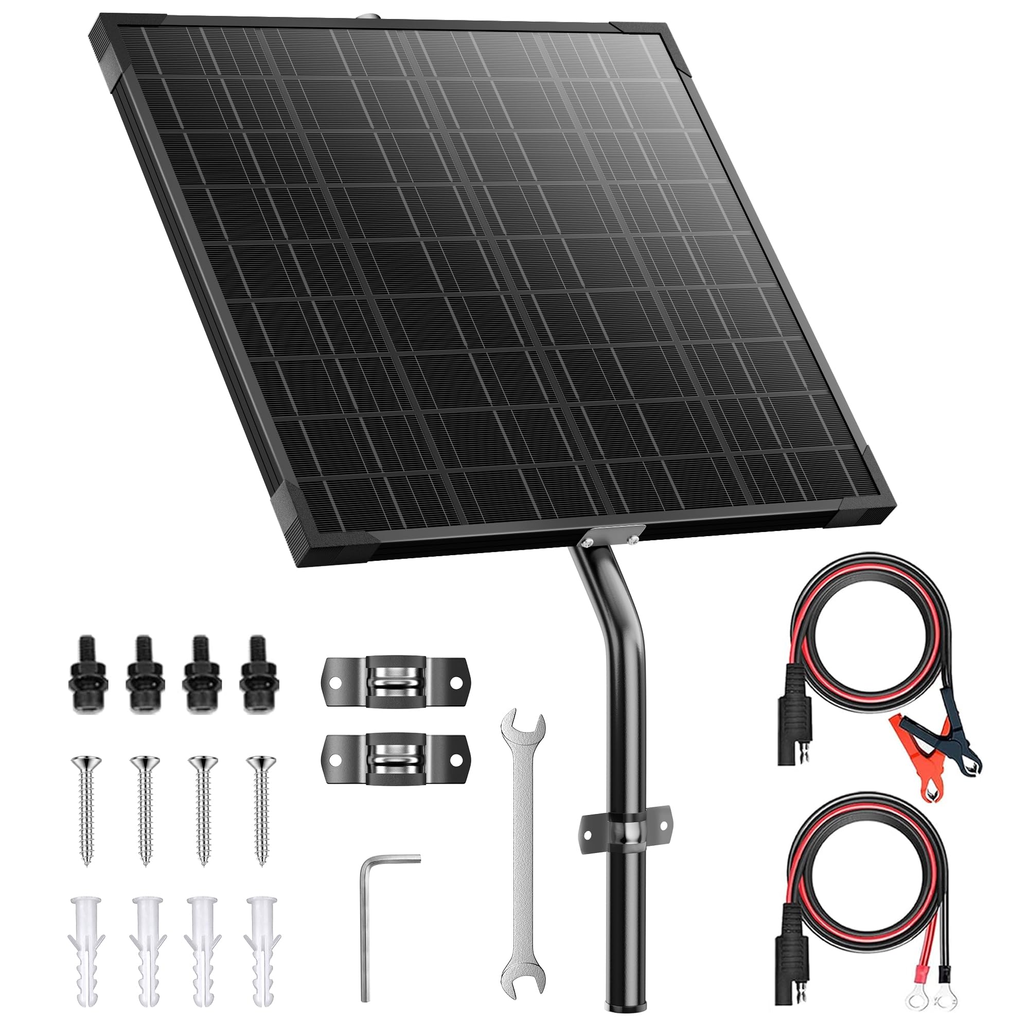 Amazon | Voltset 12V ゲートオープナー ソーラーパネル:スマートMPPT
