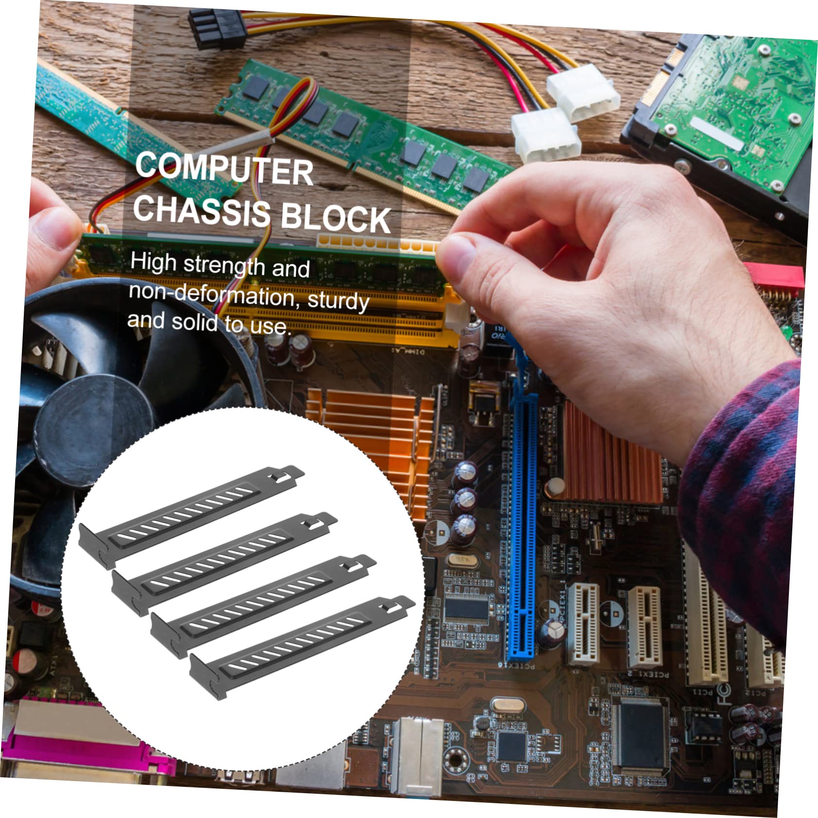 Housoutil 4 Set Cornice Della Scheda Grafica Copertura Slot Pci Copertura Slot Posteriore Piastra Cieca Di Accessori Per Custodie Per Computer Filo Pci L Staffa Vuota 20 Pezzi * 4