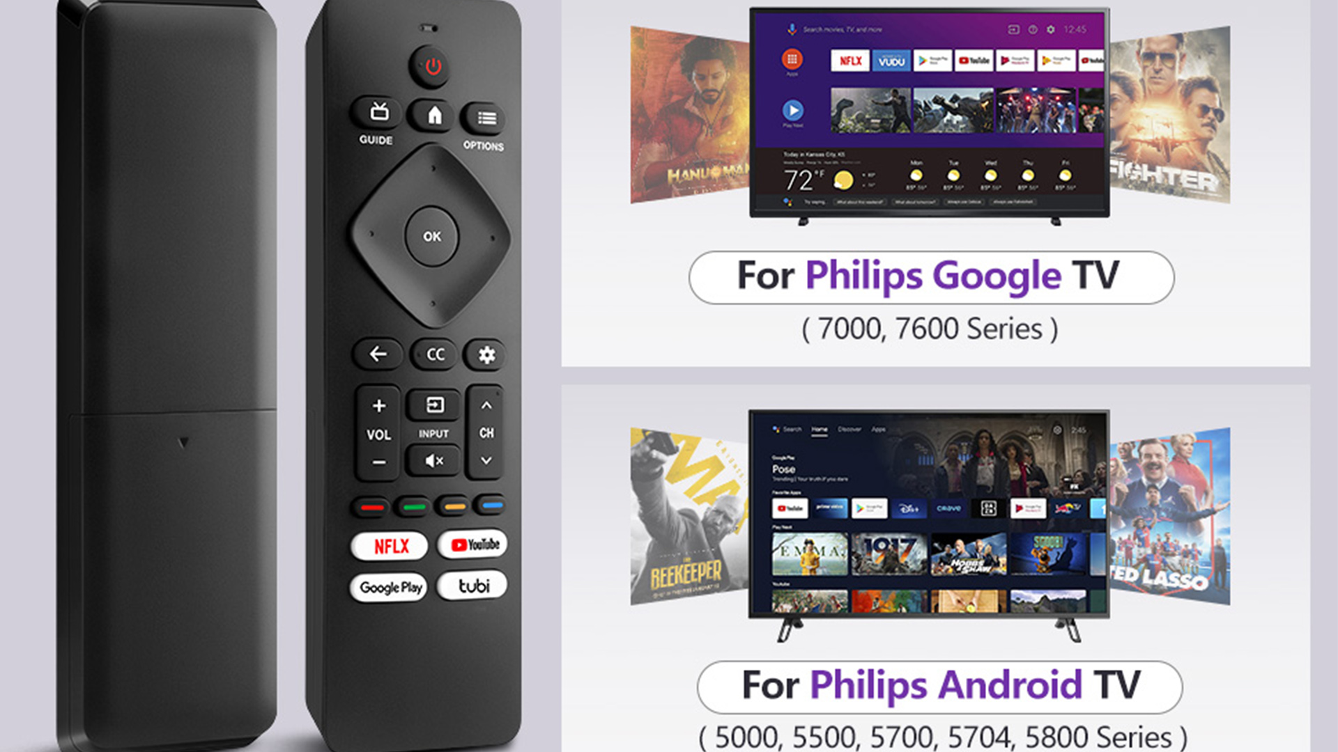 Amazon.com: Replacement for Philips-Smart-TV-Remote-Control